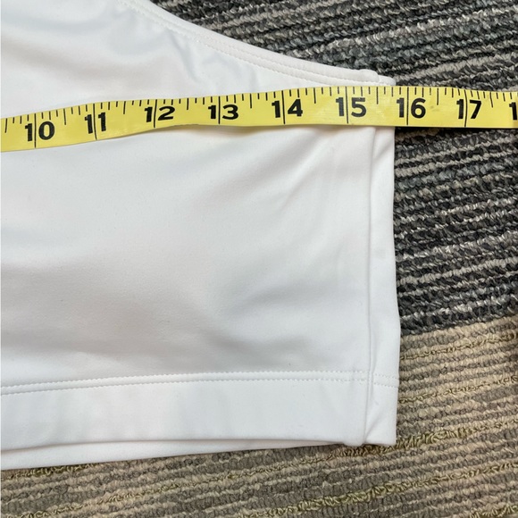 Nubyen X Revolve One Shoulder Sports Bra Sz Large White Cutout - Picture 10 of 10